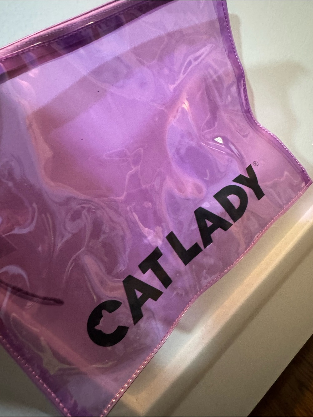 Purple Clear Cosmetic Bag